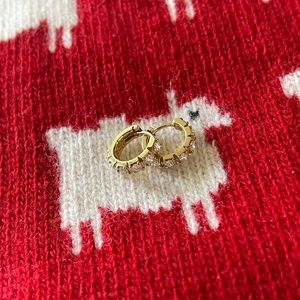 STUNNING JACQUIE AICHE 6 LARGE DIAMOND MINI HOOPS